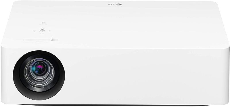 Photo 1 of LG HU70LA DLP 140" 4K UHD Smart Home Theater CineBeam Projector, Google/Alexa Assistance, LG webOS lite, Alexa Built-in, LG ThinQ AI, HDR10, 1500 ANSI lumens, Bluetooth, USB, Dual HDMI – White
