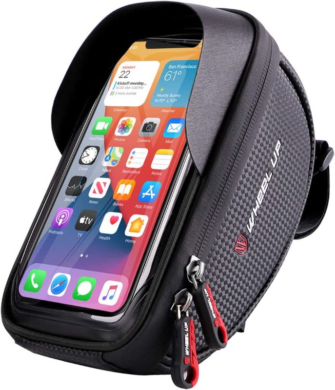 Photo 1 of B/A Bike Bicycle Phone Mount Bags - Bicycle Frame Bike Handlebar Bags with Waterproof Touch Screen,Sun Visor Large Capacity Phone Case for Cellphone Below 6.0’’ iPhone 7 8 Plus Xs Max
