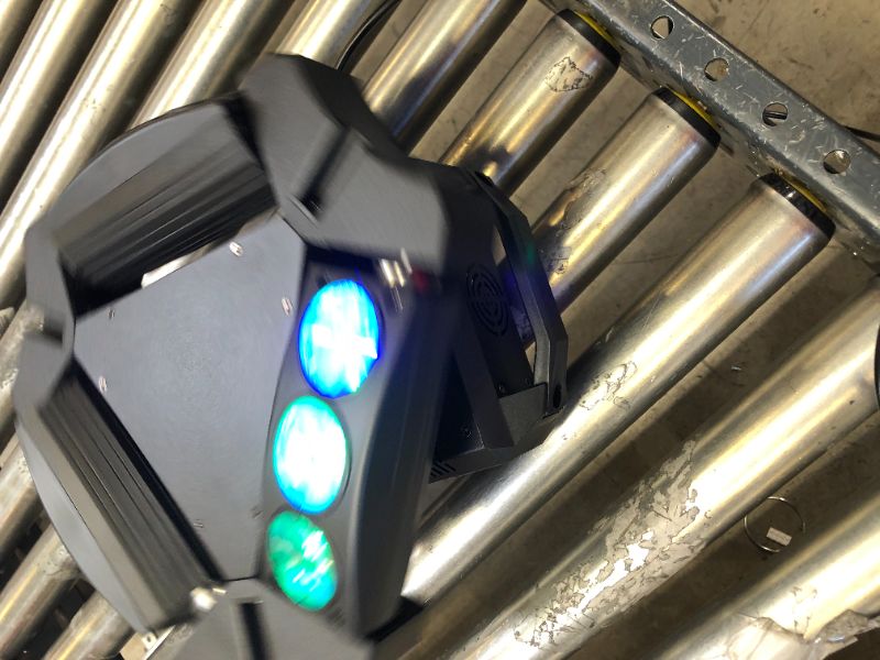 Photo 4 of Spider Moving Head Lights, U`King DJ Lights 9 LEDs Heads X 10W RGB Stage Lighs 12/19 Channels DMX-512 and Sound Activated