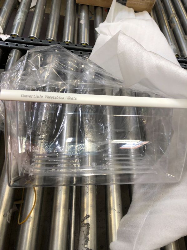 Photo 1 of 2188664 WP2188664 Refrigerator door bin Crisper Bin (Bottom) with White Handle For whirlpool, kenmore, maytag, kitchenaid Refrigerator - WP2188664 PS890595 2188665
