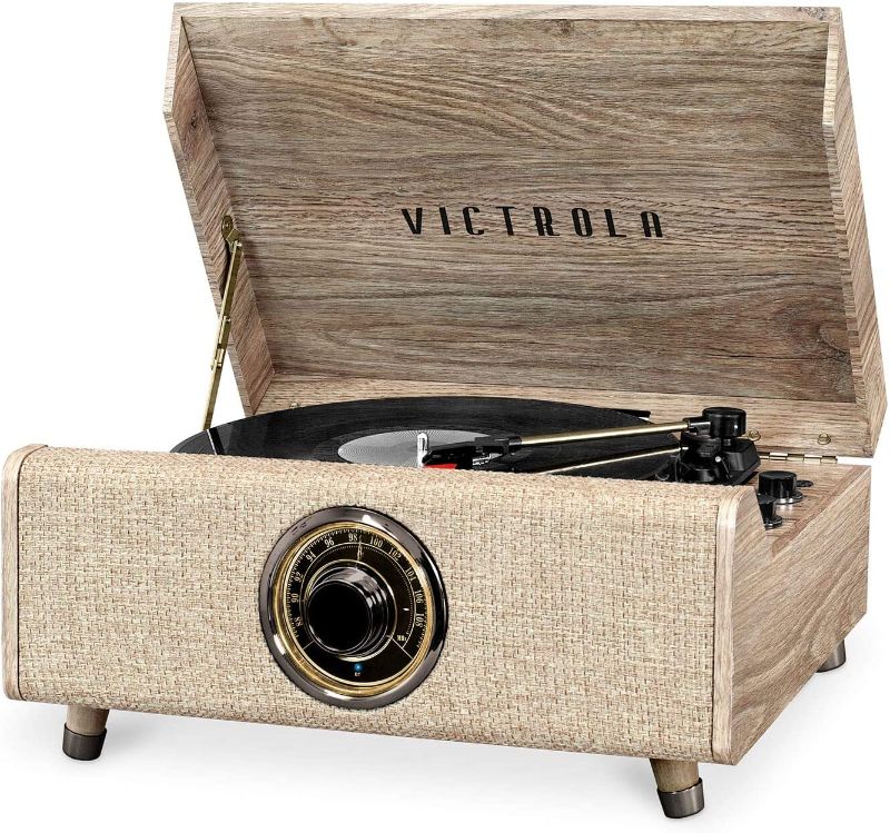 Photo 1 of Victrola's 4-in-1 Highland Bluetooth Record Player with 3-Speed Turntable with FM Radio (VTA-330B-FOT)
