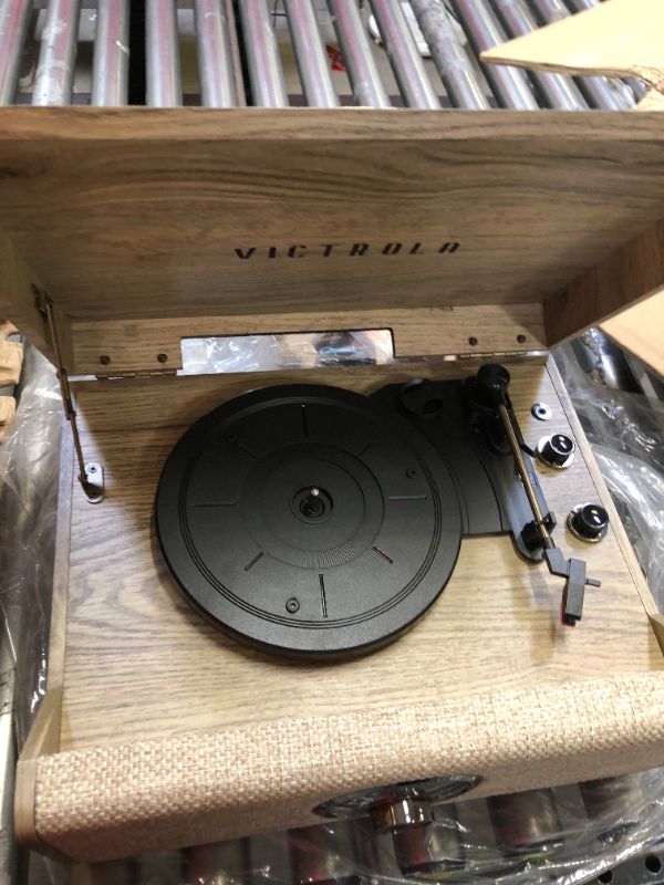 Photo 3 of Victrola's 4-in-1 Highland Bluetooth Record Player with 3-Speed Turntable with FM Radio (VTA-330B-FOT)
