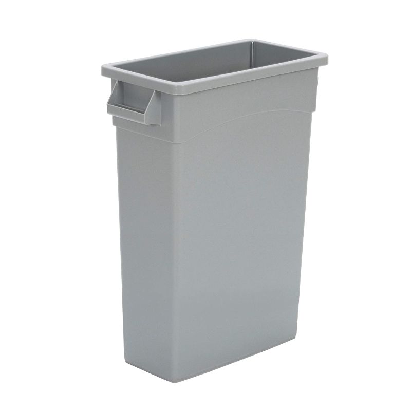 Photo 1 of AmazonCommercial 23 Gallon Commercial Slim Trash Can, Grey, 1-pack
