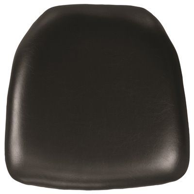 Photo 1 of 2 PACK; Flash Furniture Hard Black Vinyl Chiavari Chair Cushion
