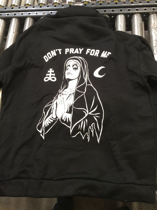 Photo 1 of "DONT PRAY FOR ME" SIZE 3XL MENS SWEATSHIRT, MINOR DIRT MARKS 