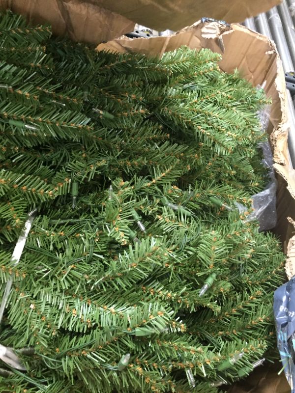 Photo 4 of 7.5 ft. Dunhill Fir Hinged Artificial Christmas Tree, SEVERE PACKAGE DMG 