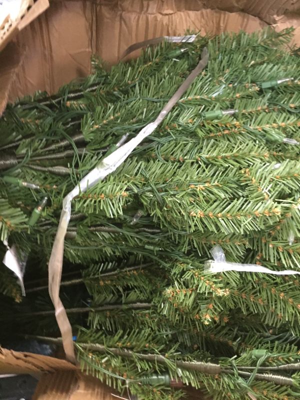 Photo 5 of 7.5 ft. Dunhill Fir Hinged Artificial Christmas Tree, SEVERE PACKAGE DMG 