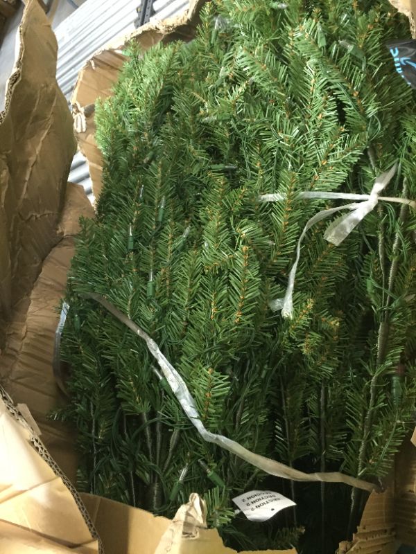 Photo 3 of 7.5 ft. Dunhill Fir Hinged Artificial Christmas Tree, SEVERE PACKAGE DMG 