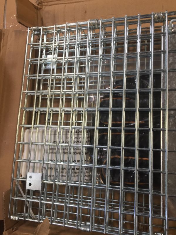 Photo 4 of ANT MARCH Live Animal Cage Trap 32''x11.5"x13" Steel Humane Release Rodent Cage with Gloves for Rabbits, Stray Cat, Squirrel, Raccoon, Mole, Gopher, Chicken, Opossum, Skunk, Chipmunks, Groundhog
