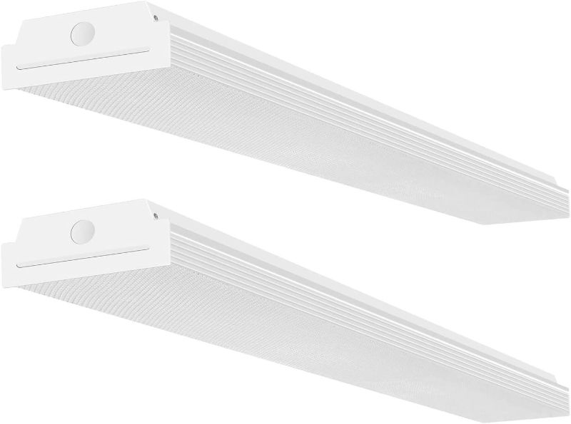 Photo 1 of FaithSail 4FT LED Wraparound 40W 4 Foot LED Shop Lights for Garage, 4400lm, 4000K Neutral White, LED Wrap Around Light Fixture, LED Light Fixtures Flush Mount Office Ceiling Lighting, 2 Pack
