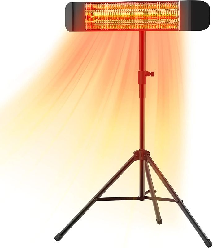 Photo 1 of TASALON Outdoor Heater, Electric Patio Heater, Infrared Heater , 1500W Electric Garage Heater, Wall Mounted/Tripod Electric Heater For Outdoor/Indoor Use, Garage Heater, Gazebo, Backyard, Waterproof
