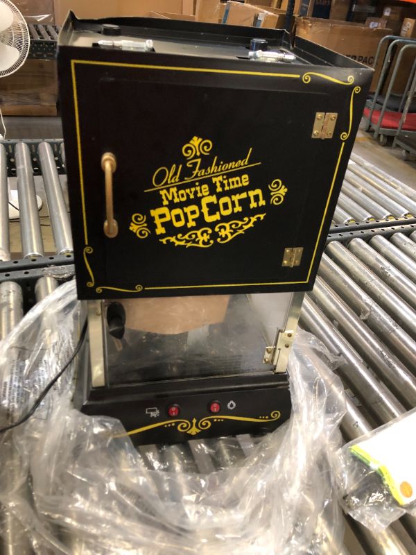 Photo 2 of Nostalgia CCP510BK Vintage Professional Popcorn Cart-New 8-Ounce Kettle-53 Inches Tall-Black 
