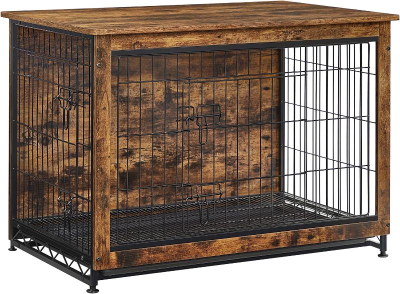 Photo 1 of FEANDREA Dog Crate Furniture, Side End Table, Heavy-Duty Dog Cage with Multi-Purpose Removable Tray, Double-Door Dog House
