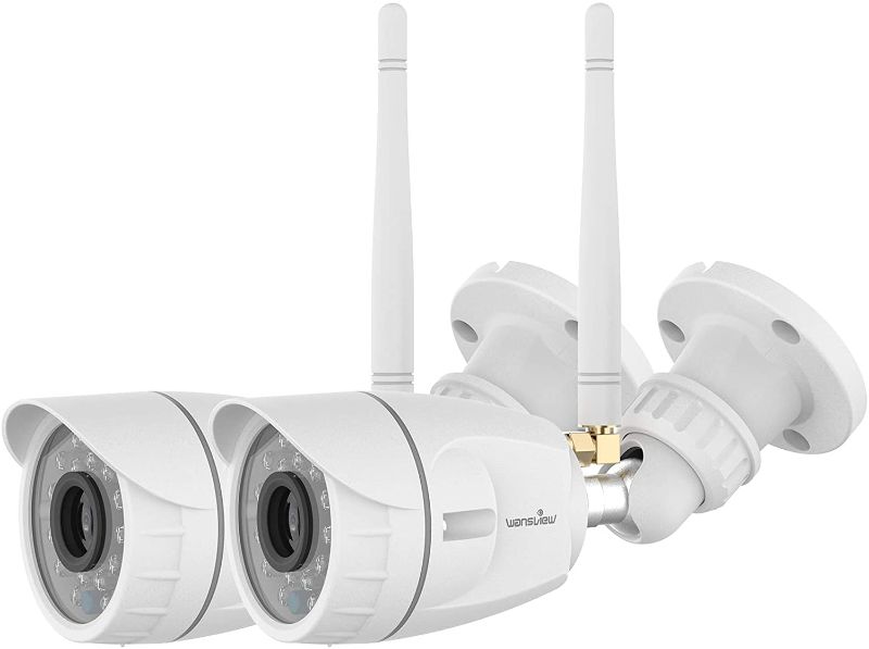 Photo 1 of wansview Outdoor Security Camera, wansview 1080P Wireless WiFi Home Surveillance Waterproof Camera with Night Vision, Motion Detection, Remote Access, Works with Alexa -W4-2PACK
