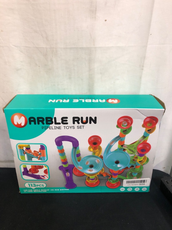 Photo 2 of Marble Run Building Blocks STEM Toy,113 pcs Marble Maze Track Race Game Construction Buliding Blocks Toys, Kids Boys Girls 3 4 5 6 7 8 9 Year Old Birthday Present Preshool Gift?9-10?
