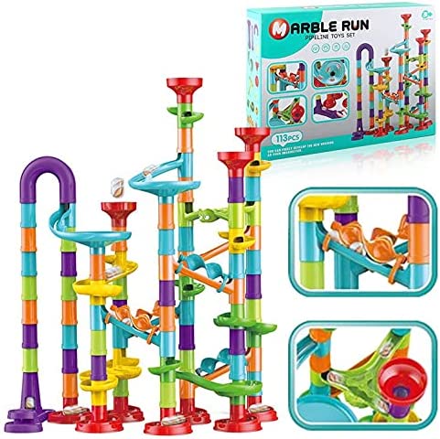 Photo 1 of Marble Run Building Blocks STEM Toy,113 pcs Marble Maze Track Race Game Construction Buliding Blocks Toys, Kids Boys Girls 3 4 5 6 7 8 9 Year Old Birthday Present Preshool Gift?9-10?
