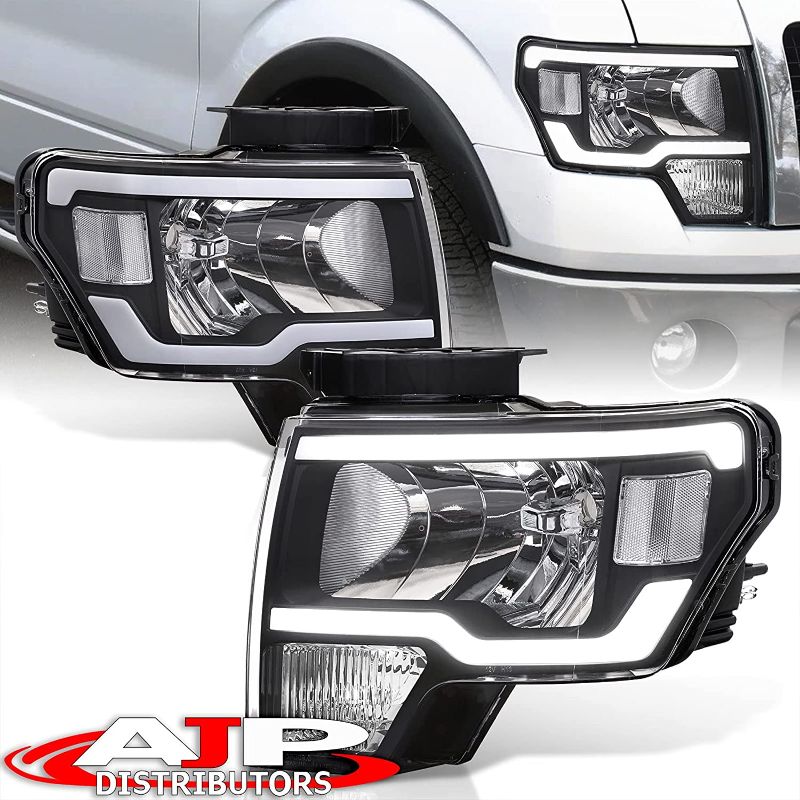 Photo 1 of AJP Distributors Pair LED DRL Tube Bar Driving Head Lights Lamp Halogen Bumper Housing Assembly Pair Left + Right Compatible/Replacement For Ford F-150 2009 2010 2011 2012 2013 2014 09 10 11 12 13 14
