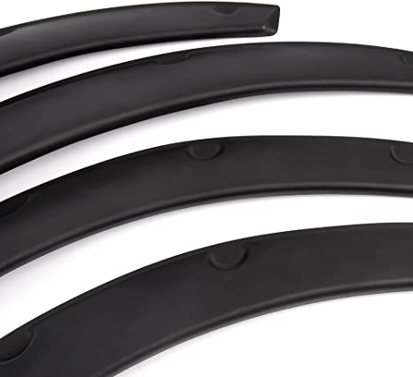 Photo 2 of 4 Piece Set Universal 3.1"/80mm Car Tires Fender Flares Flexible Durable Black Arch Wheel Eyebrow Protector mudguards (Please make sure to measure vehicle's fenders before purchasing)