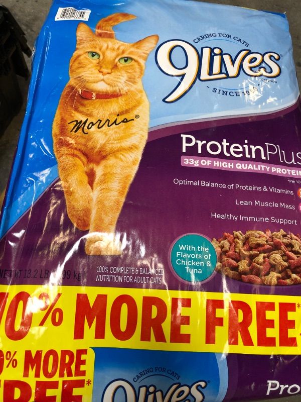 Photo 2 of 9Lives Protein Plus Dry Cat Food Bonus Bag, 13.2Lb   Best by: April 2022