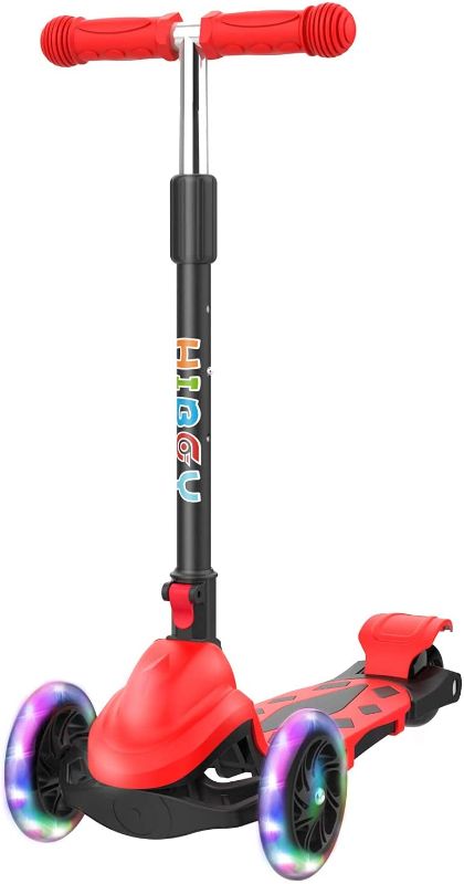 Photo 1 of Hiboy Q1 Scooter for Kids - 4 Adjustable Heights, 3 Wheels with 2 LED Light-Up Front Wheels, Foldable Toddler Scooter for Boys and Girls from 2-6 Years Old
