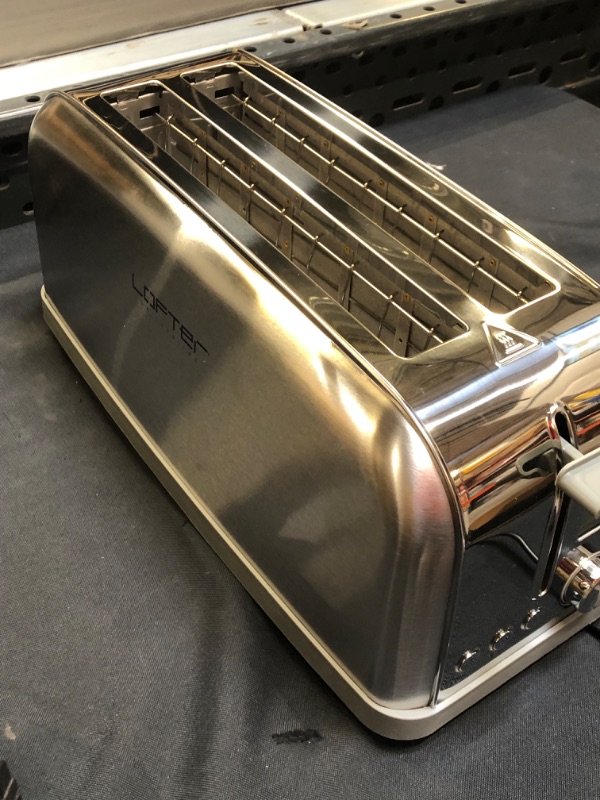 Photo 6 of 4 Slice Toaster, Long Slot Toasters Best Rated Prime, Stainless Steel Bagel Toasters with LCD Display, 7 Bread Settings, Bagel/Defrost/Reheat/Cancel, 1.6" Wide Slots, Removable Crumb Tray, 1500W [ BOX OPENED BUT NOT USED ] 
