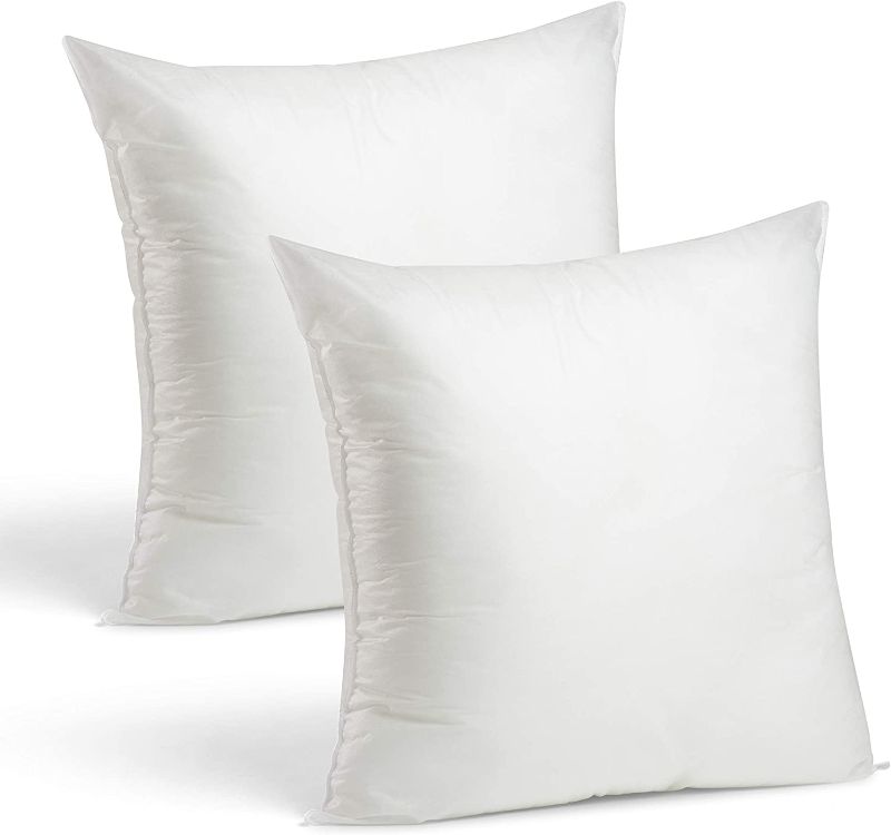 Photo 1 of Foamily Throw Pillows Insert Set of 2 - 24 x 24 Insert for Decorative Pillow Covers - Made in USA - Bed and Couch Pillows
FACTORY SEALED OPENED FOR IMAGES 