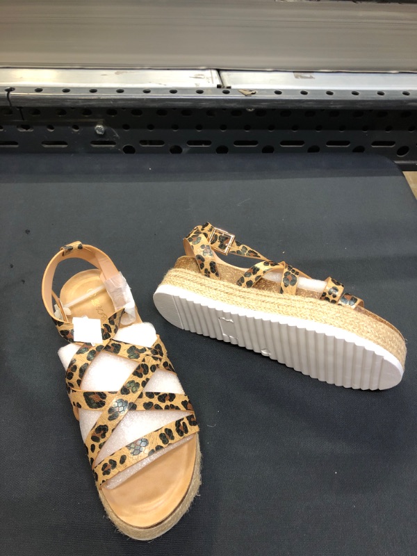 Photo 1 of Generic Leopard Print Women's Sandals. Size 7.5