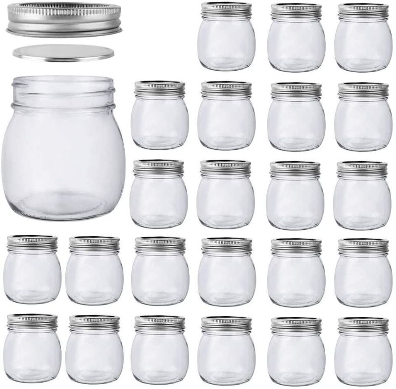 Photo 1 of 10 oz Mason Jars, 24 Pack 300ml Glass Canning Jars with Regular Mouth Lids, Glass Jars Storage Containers for Overnight Oats, Jam, Jelly, Honey, Beans, Spice, Wedding Party Favors, Shower Favors
