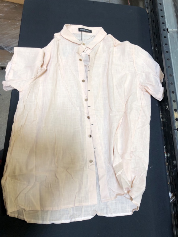 Photo 1 of Generic Men's Short Sleeve Line Beach Buttoned Shirt, 2XL