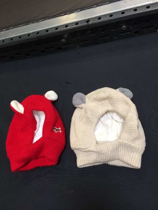 Photo 1 of 2 pack warm dog hats - size large 