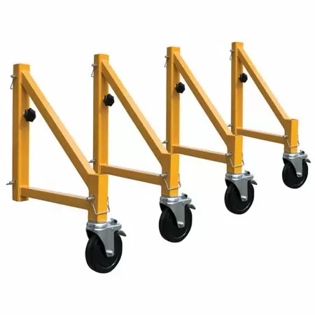 Photo 1 of 24 in. x 20 in. Outrigger Set with 5 in. Caster Wheels, Side Mount Scaffolding Wheels for Baker Scaffold, (Set of 4)
