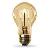 Photo 1 of 40-Watt Equivalent A19 Dimmable H Shape Filament Amber Glass E26 Vintage Edison LED Light Bulb, Warm White
