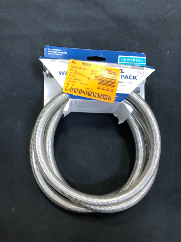 Photo 2 of 4 ft. Universal Stainless Steel Washer Hoses