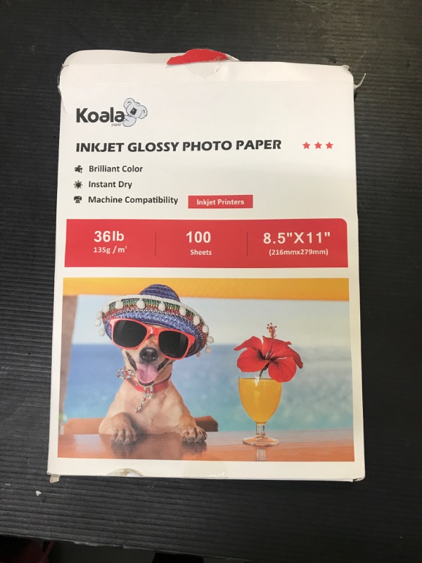 Photo 2 of Koala Thin Inkjet Printer Paper for DIY Chip Bag and Print Brochure Flyer 8.5x11 Inches Glossy 100 Sheets 36Lb