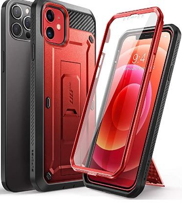 Photo 1 of SupCase Unicorn Beetle Pro Series Case for iPhone 12 / iPhone 12 Pro (2020 Release) 6.1 Inch, Built-in Screen Protector Full-Body Rugged Holster Case (Ruddy)
