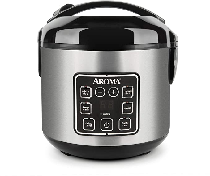 Photo 1 of Aroma Housewares ARC-914SBD Digital Cool-Touch Rice Grain Cooker and Food Steamer, Stainless, Silver, 4-Cup (Uncooked) / 8-Cup (Cooked)
