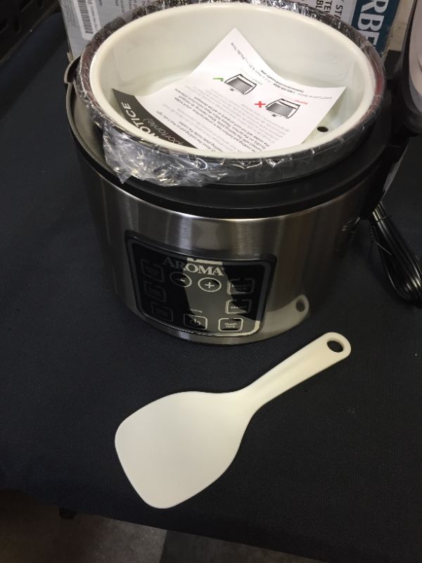 Photo 1 of Aroma Housewares ARC-914SBD Digital Cool-Touch Rice Grain Cooker and Food Steamer, Stainless, Silver, 4-Cup (Uncooked) / 8-Cup (Cooked)
