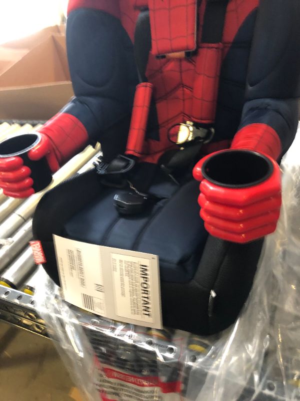 Photo 4 of KidsEmbrace Marvel Spider-Man 2-In-1 Forward-Facing Harness Booster Car Seat With Harness, And Belt-Positioning Booster. Box Packaging Damaged, Minor Use.
