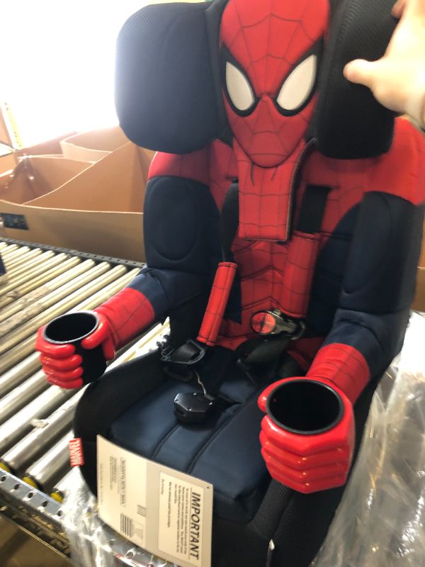 Photo 2 of KidsEmbrace Marvel Spider-Man 2-In-1 Forward-Facing Harness Booster Car Seat With Harness, And Belt-Positioning Booster. Box Packaging Damaged, Minor Use.
