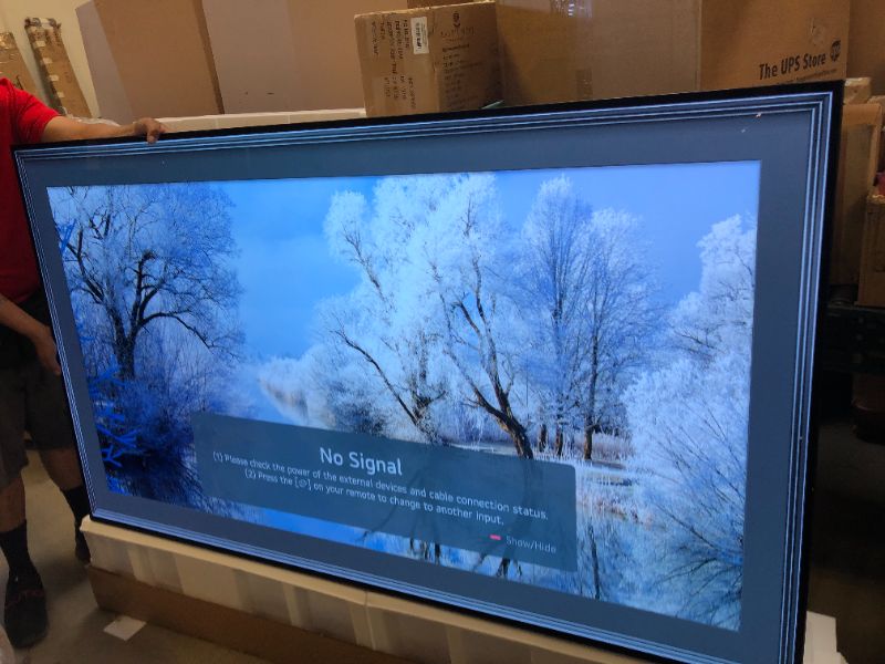 Photo 2 of LG OLED C1 Series 77” Alexa Built-in 4k Smart TV (3840 x 2160), 120Hz Refresh Rate, AI-Powered 4K, Dolby Cinema, WiSA Ready, Gaming Mode (OLED77C1PUB, 2021) Minor Use. 
