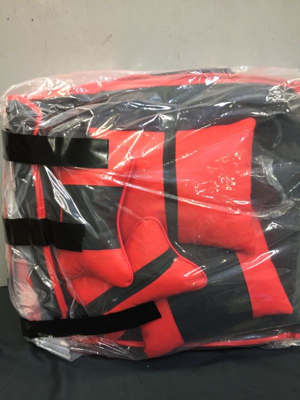 Photo 1 of car seat covers red with black