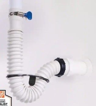 Photo 1 of 1.25 in. Rubber Threaded P-Trap Bathroom Single Sink Drain Kit
