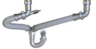 Photo 1 of 1-1/2 in. All-in-One Drain Kit for Double Bowl Kitchen Sinks
