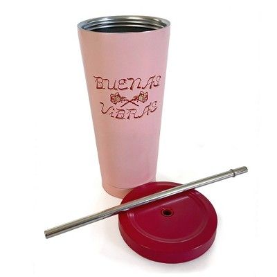 Photo 1 of 25oz Stainless Steel Tumbler Metal Straw Buenas Vibras - Garven Greetings
2 PACK