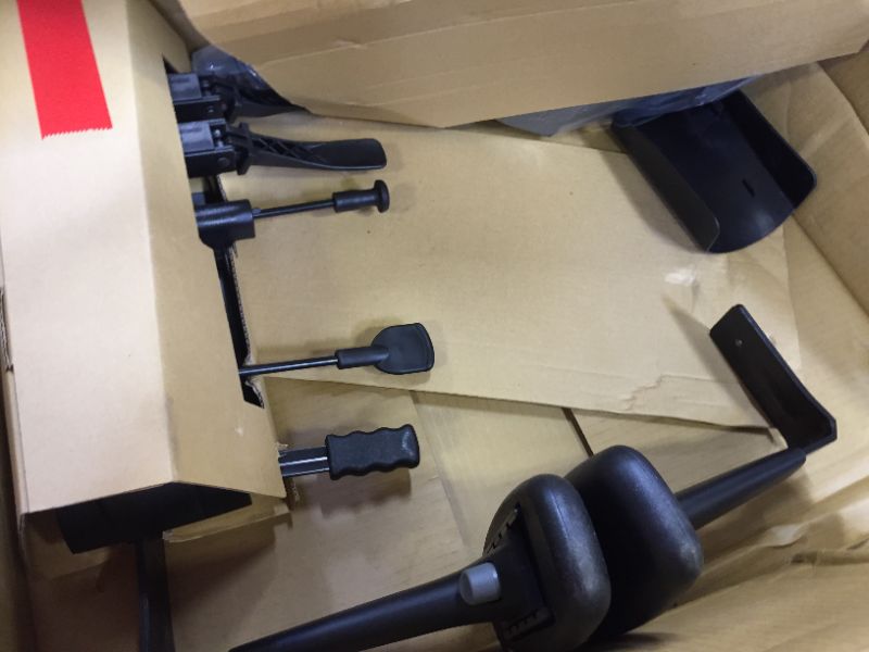 Photo 5 of Office Star ProGrid High Back Managers Chair with Adjustable Arms, Multi-Function and Seat Slider (Black)---BOX HAS DAMAGE TO SIDE FROM SHIPPING---BASE HAS MARKS FROM BOX---
