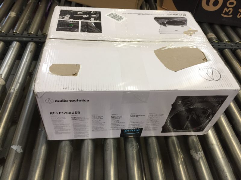Photo 1 of Audio-Technica AT-LP120XUSB-BK Direct-Drive Turntable (Analog & USB), Fully Manual, Hi-Fi, 3 Speed, Convert Vinyl to Digital, Anti-Skate and Variable Pitch Control Black---MISSING SPEAKER/AMP AND OTHER ACCESSORIES-- -
