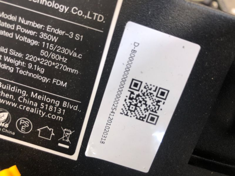 Photo 5 of 3D printer - Creality Ender-3 S1 -- SHOWED NO SIGNS OF FUNCTIONALITYU WHEN PLUGGED IN