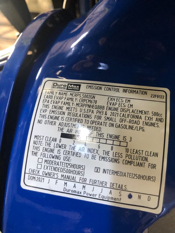 Photo 7 of 13000/10500-Watt Dual Fuel Electric Start Gasoline/Propane Portable Home Power Back Up Generator with CO Alert Shutdown---oil residue on product. unable to test funcitonality. 