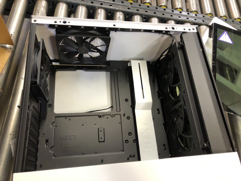 Photo 3 of NZXT H510 ELITE CASE. BENT CASING AS SHOWN IN PHOTOS.