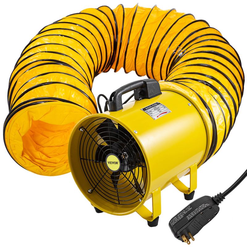 Photo 1 of 12'' Extractor Fan Blower 2 Speed 5m Duct Hose Chemical Low Noise Ventilation
